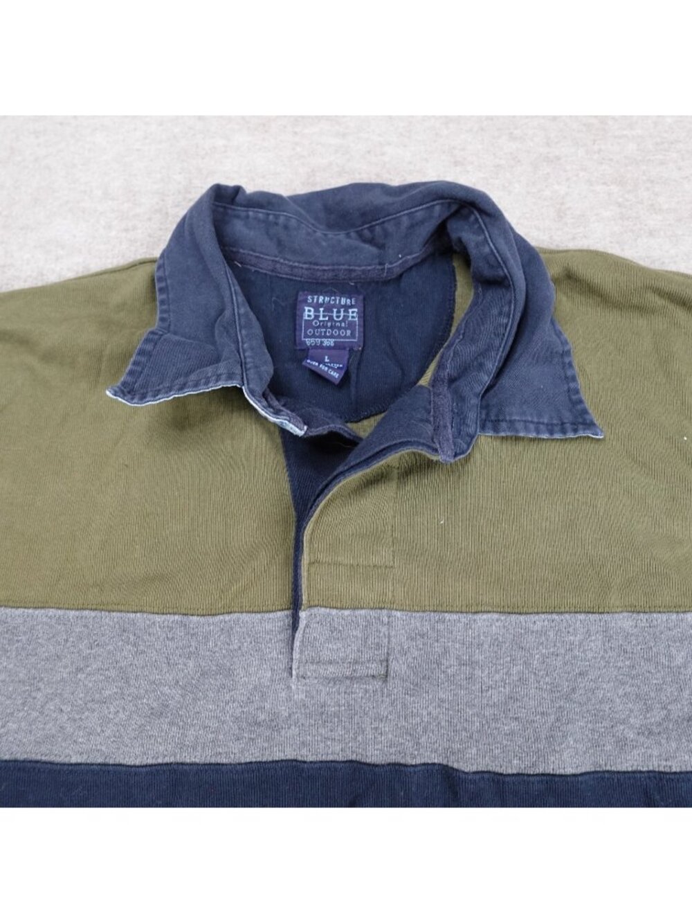 Structure Mens Shirt Medium Green Rugby Vintage Express
